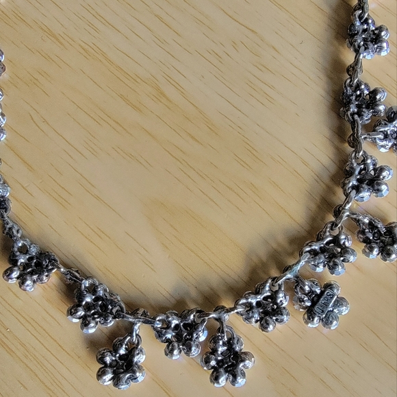 Vintage Elegant Floral Statement Crystal Necklace - Picture 5 of 7